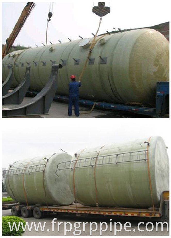 GRP Vertical Tank Fiberglass horizontal Tank FRP Chemical Storage Tank